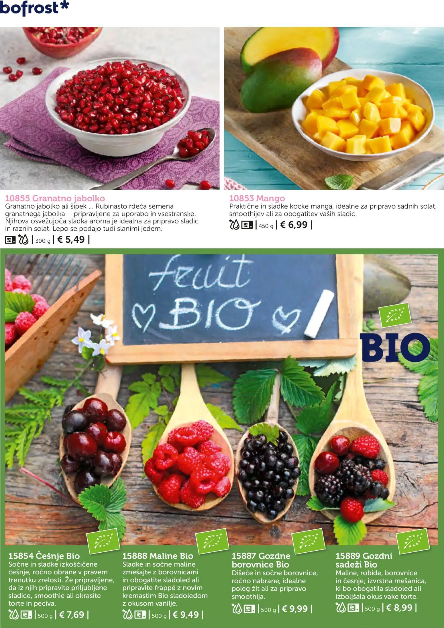 Novi Bofrost katalog ponudbe – veljaven od 01.11.2025 | Stran: 94 | Izdelki: Jabolka, Borovnice, Sladoled, Mango