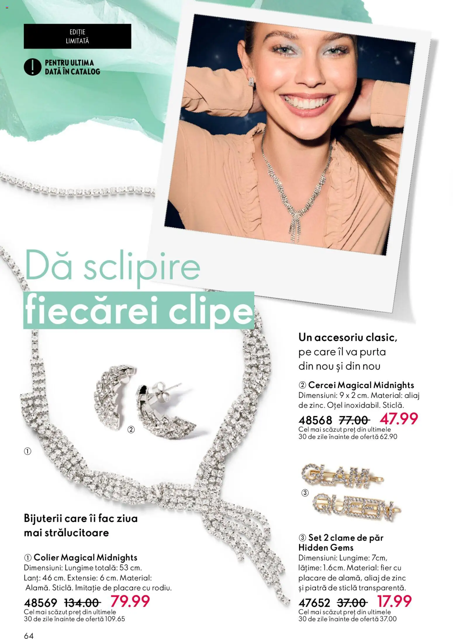Noul catalog Oriflame – valabil de la 11.02.2026 | Pagină: 64 | Produse: Cercei, Colier