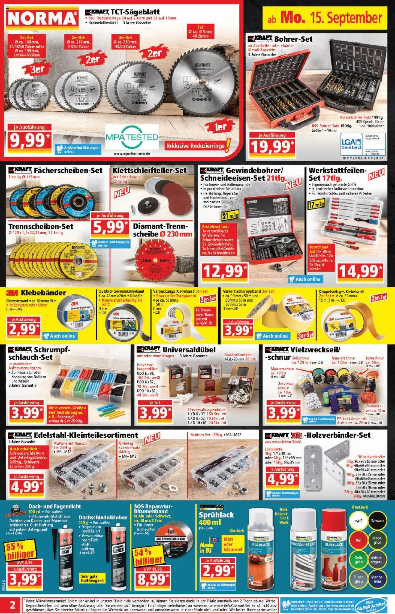 Norma Prospekt 	 – gültig ab 15.09.2025 | Seite: 2 | Produkte: Kamin, Box, Bürste, Koffer