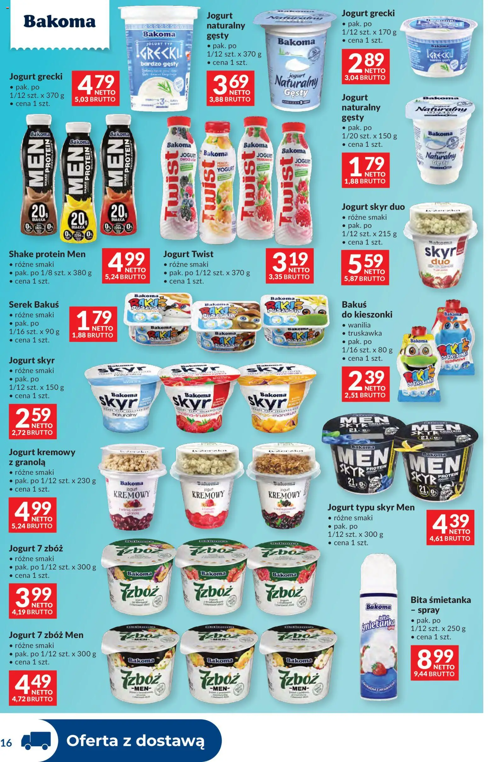 Makro Gazetka - Dystrybucja do sklepów od 20.01.2026 | Strona: 16 | Produkty: Serek, Granola, Jogurt, Skyr