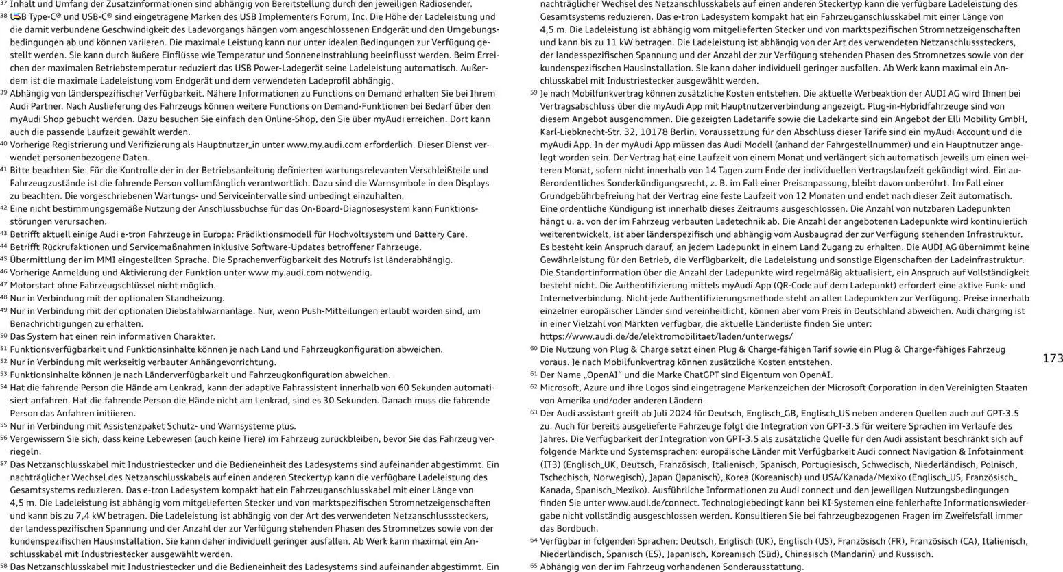 Audi Q5 – gültig ab 28.10.2025 | Seite: 173 | Produkte: USB, Navigation