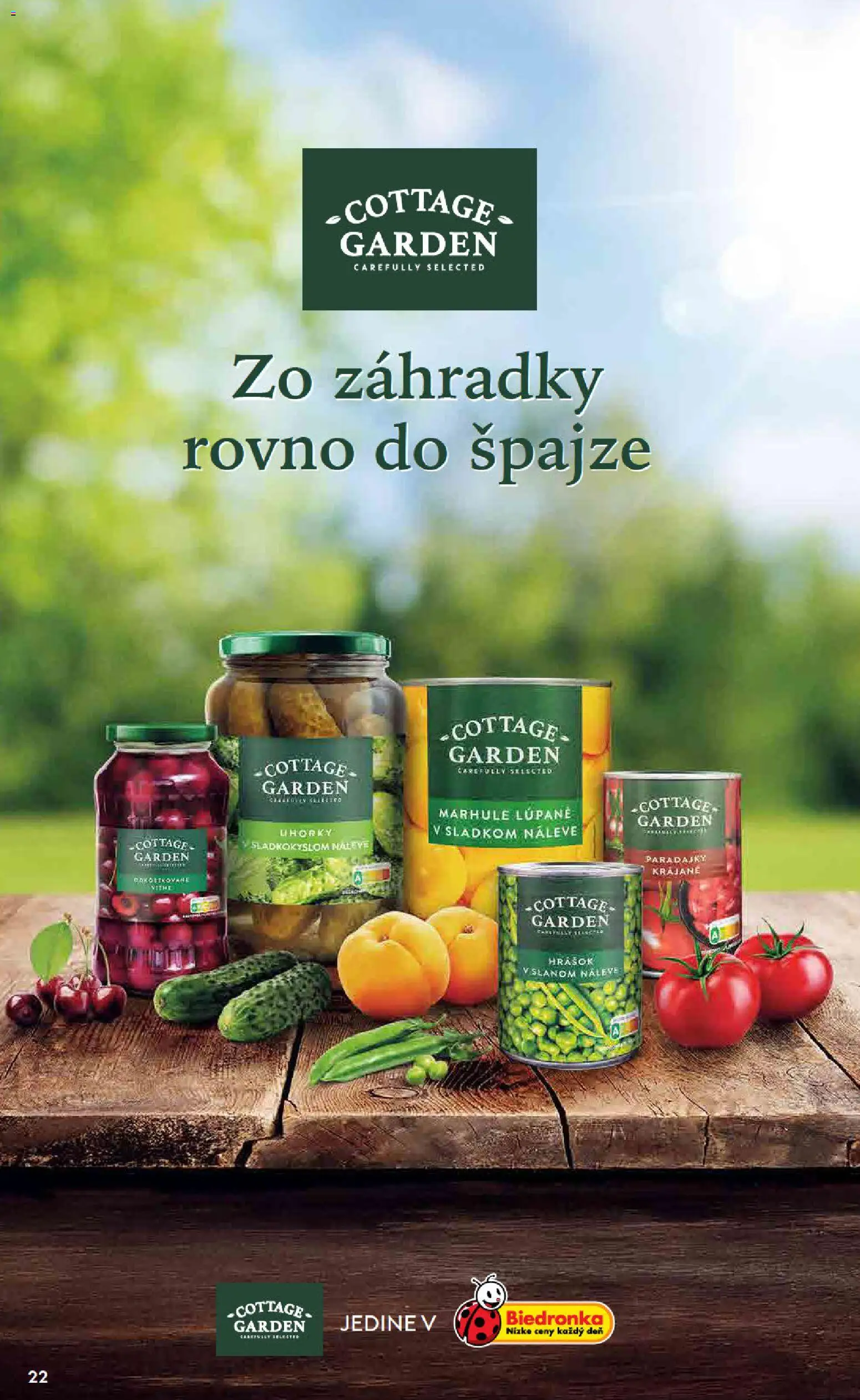 Nové Biedronka akcie – leták je platný od 23.10.2025 | Strana: 22 | Produkty: Paradajky, Hrášok, Marhule