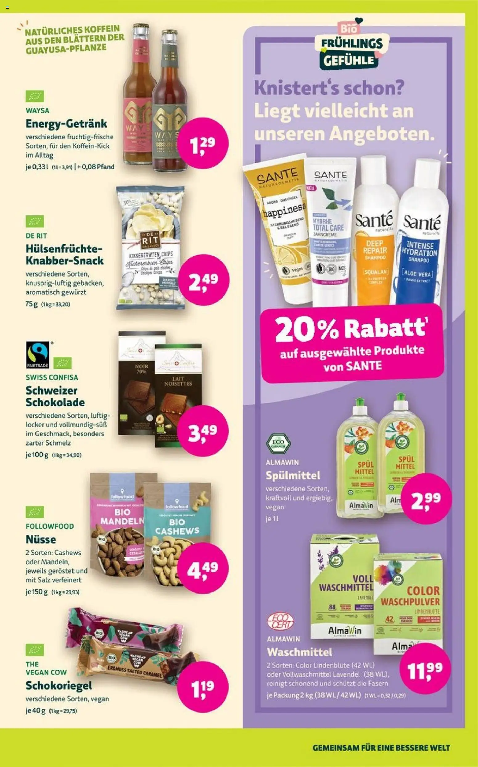 BioMarkt Prospekt 	 – gültig ab 08.04.2026 | Seite: 13 | Produkte: Mandeln, Shampoo, Duschgel, Chips