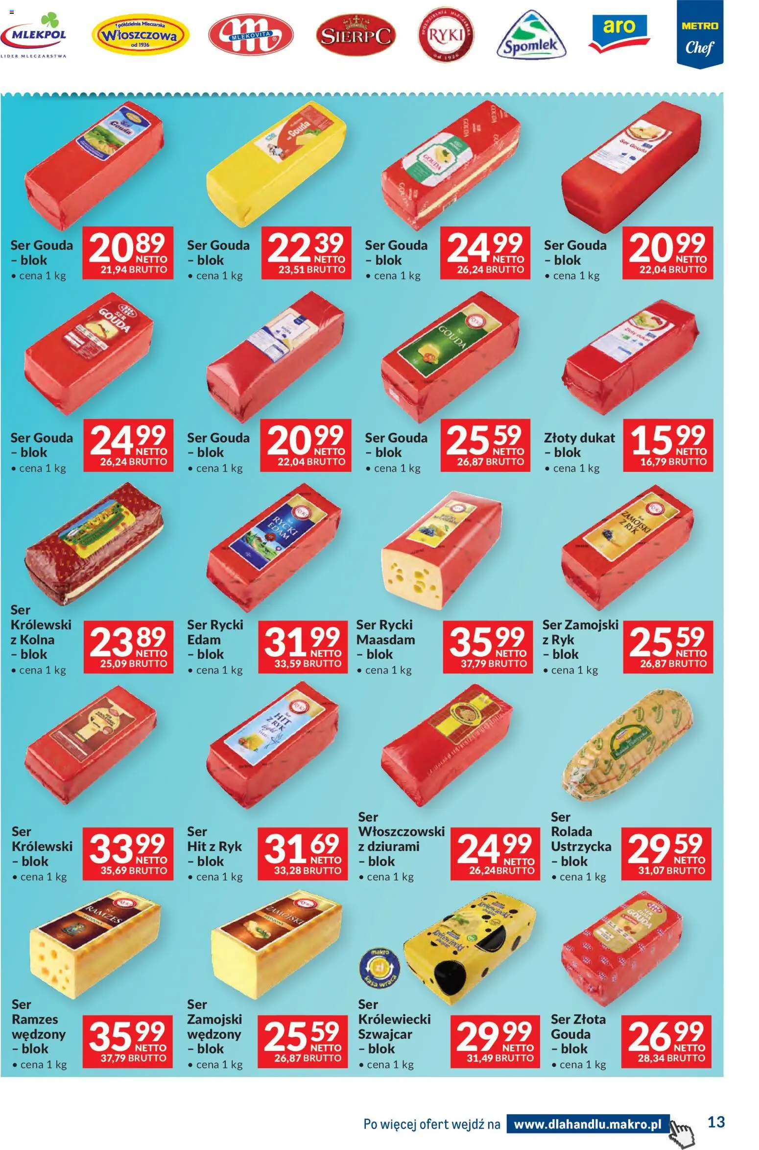 Makro Gazetka - Dystrybucja do sklepów od 25.11.2025 | Strona: 13 | Produkty: Rolada, Ser, Ser gouda