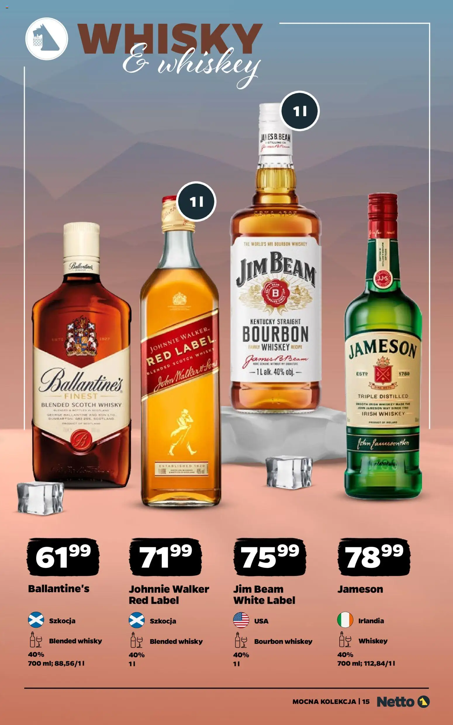 Netto gazetka - Mocna Kolekcja od 02.02.2026 | Strona: 15 | Produkty: Bourbon, Jim Beam, Red label, Whisky