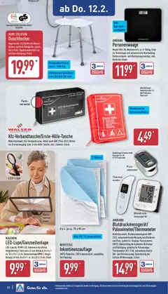 Aldi Prospekt 	 ab 09.02.2026 gültig | Seite: 25 | Produkte: Thermometer, Personenwaage, Duschhocker, Home creation