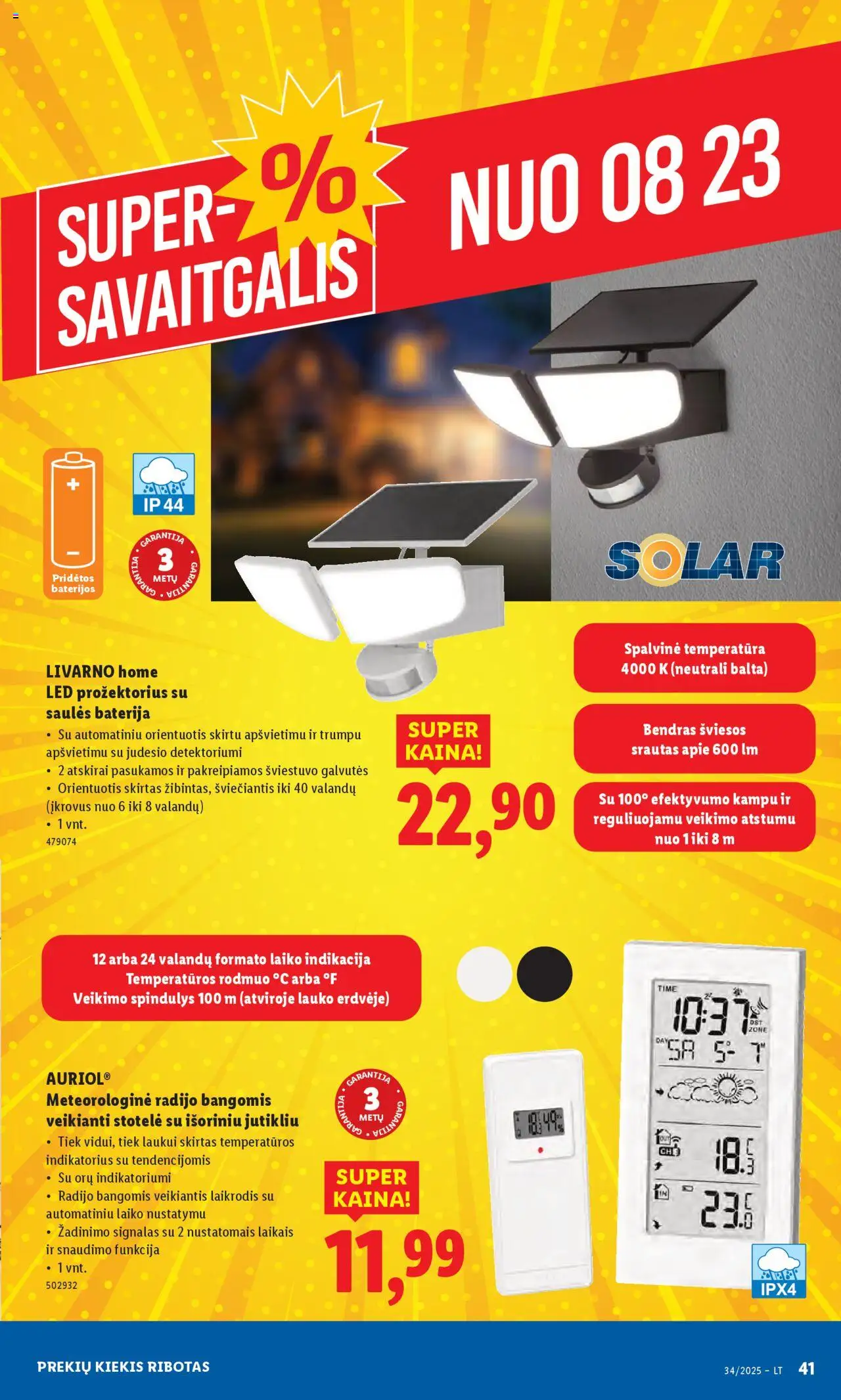 LIDL - Leidinys - Ne maisto prekių pasiūlymai│galioja nuo 18.08.2025 | Puslapis: 37 | Prekių: Laikrodis, Bendras, Baterija