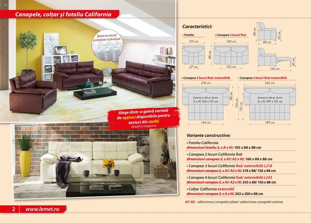 Lem’s catalog - Canapele – valabil de la 17.11.2023 | Pagină: 2 | Produse: Fotoliu, Canapea, Colțar