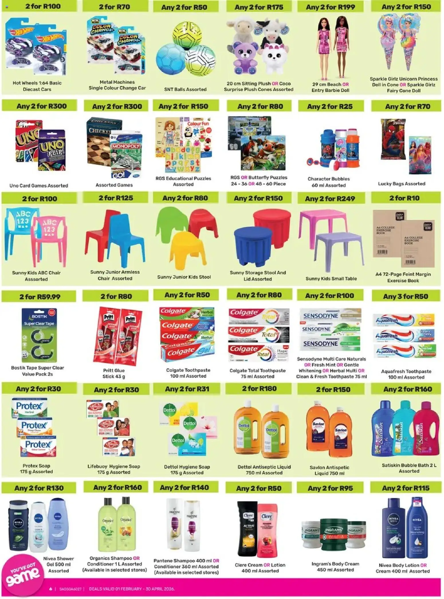 Game - Catalogue More 4 Less valid from 01.02.2026 | Page: 6 | Products: Stool, Chair, Čaše za bebe, Bath