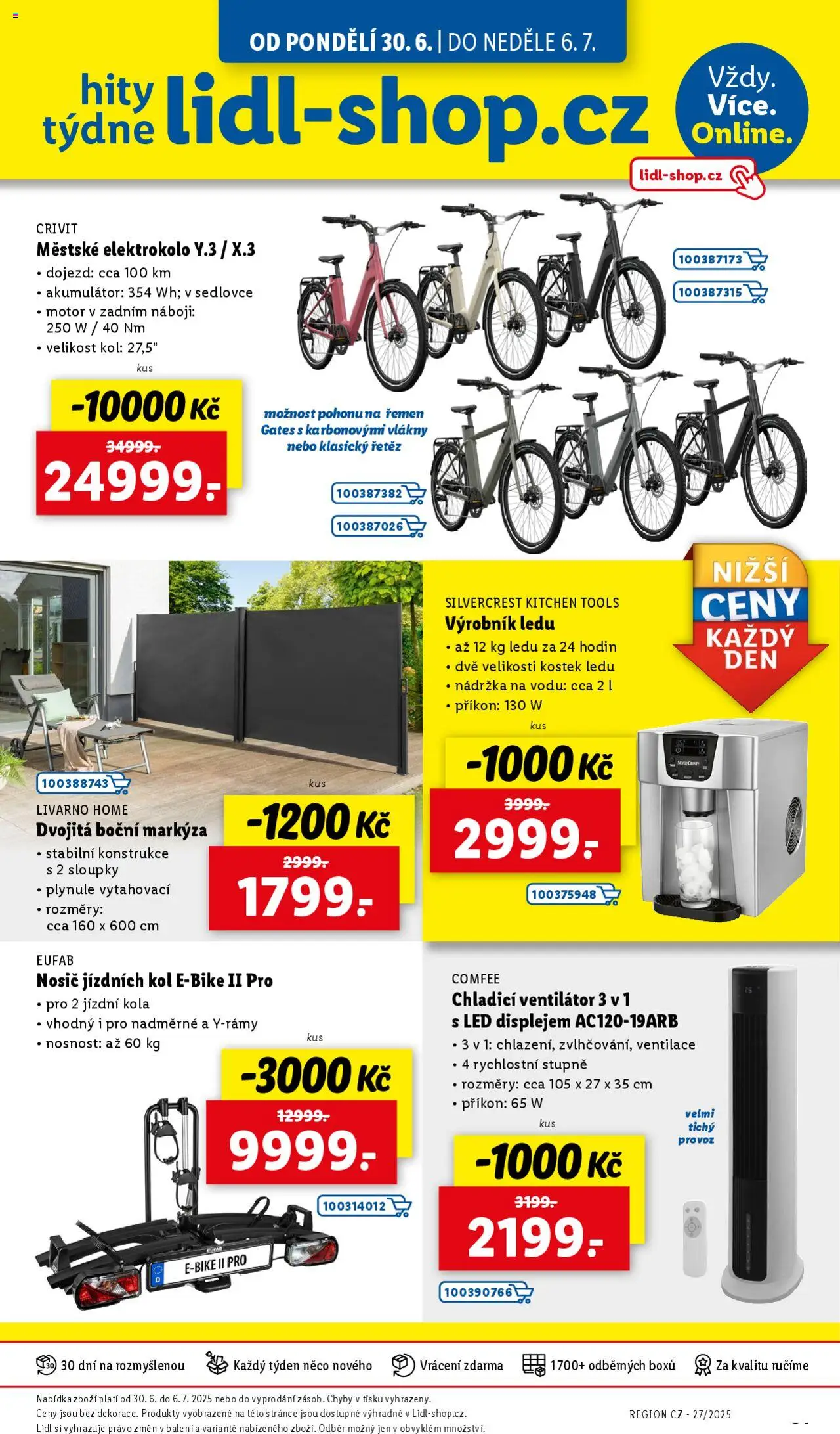 Lidl leták od 30.06.2025 | Strana: 47 | Produkty: Elektrokolo, Výrobník ledu, Kola, Markýza