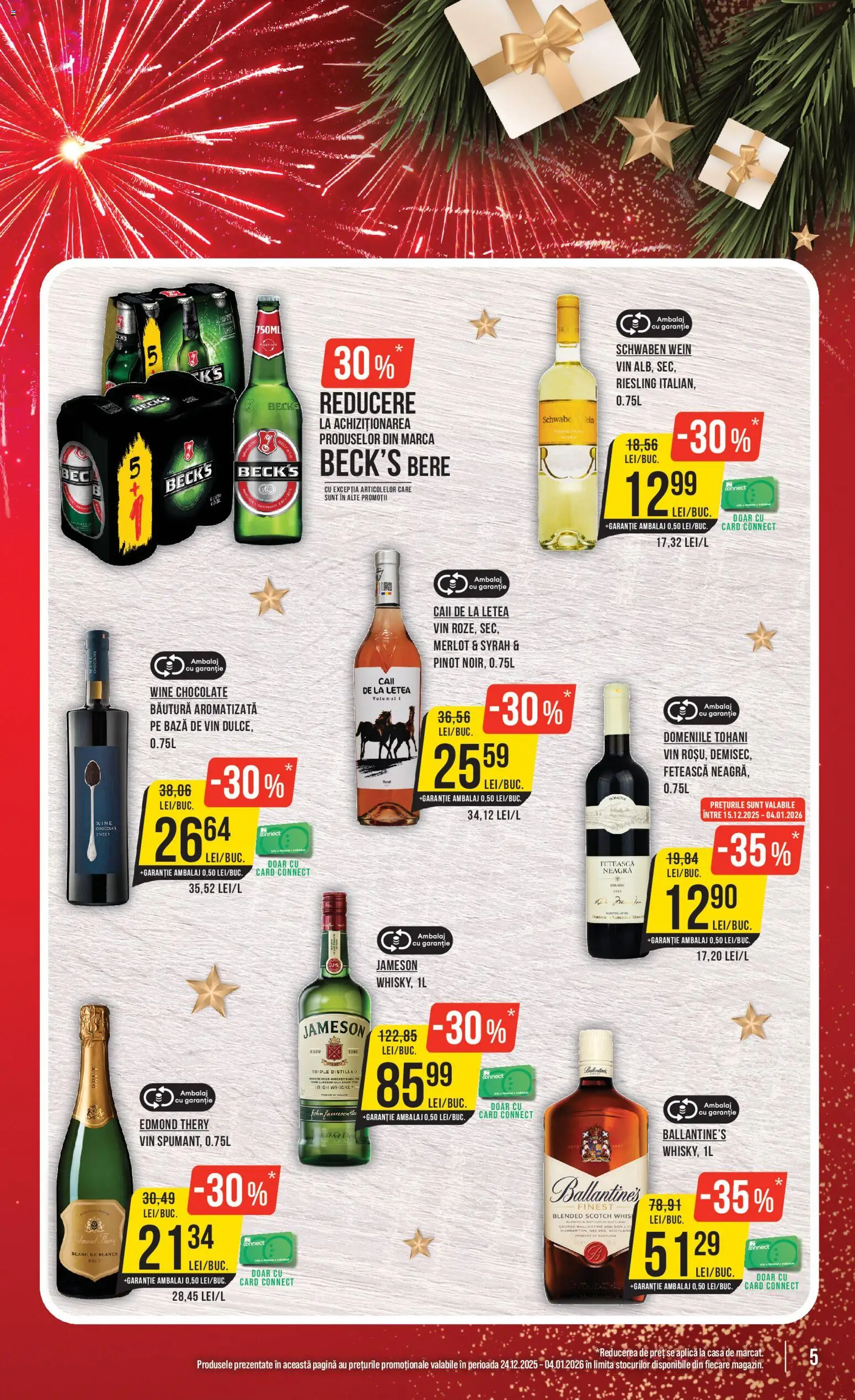 Noul catalog Mega Image – valabil de la 29.12.2025 | Pagină: 5 | Produse: Vin, Bere, Whiskey