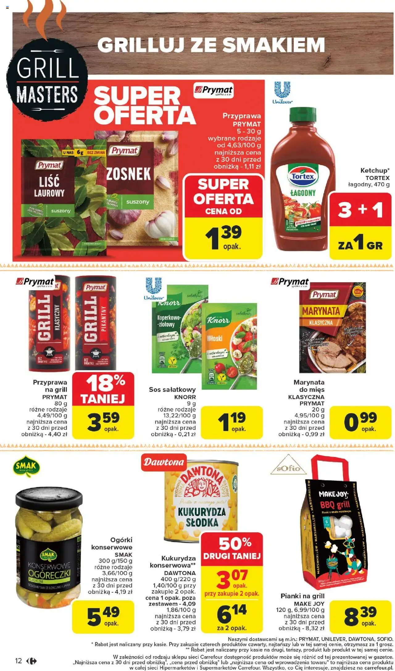 Carrefour Gazetka od 11.08.2025 | Strona: 14 | Produkty: Grill, Kukurydza, Ogórki, Sos