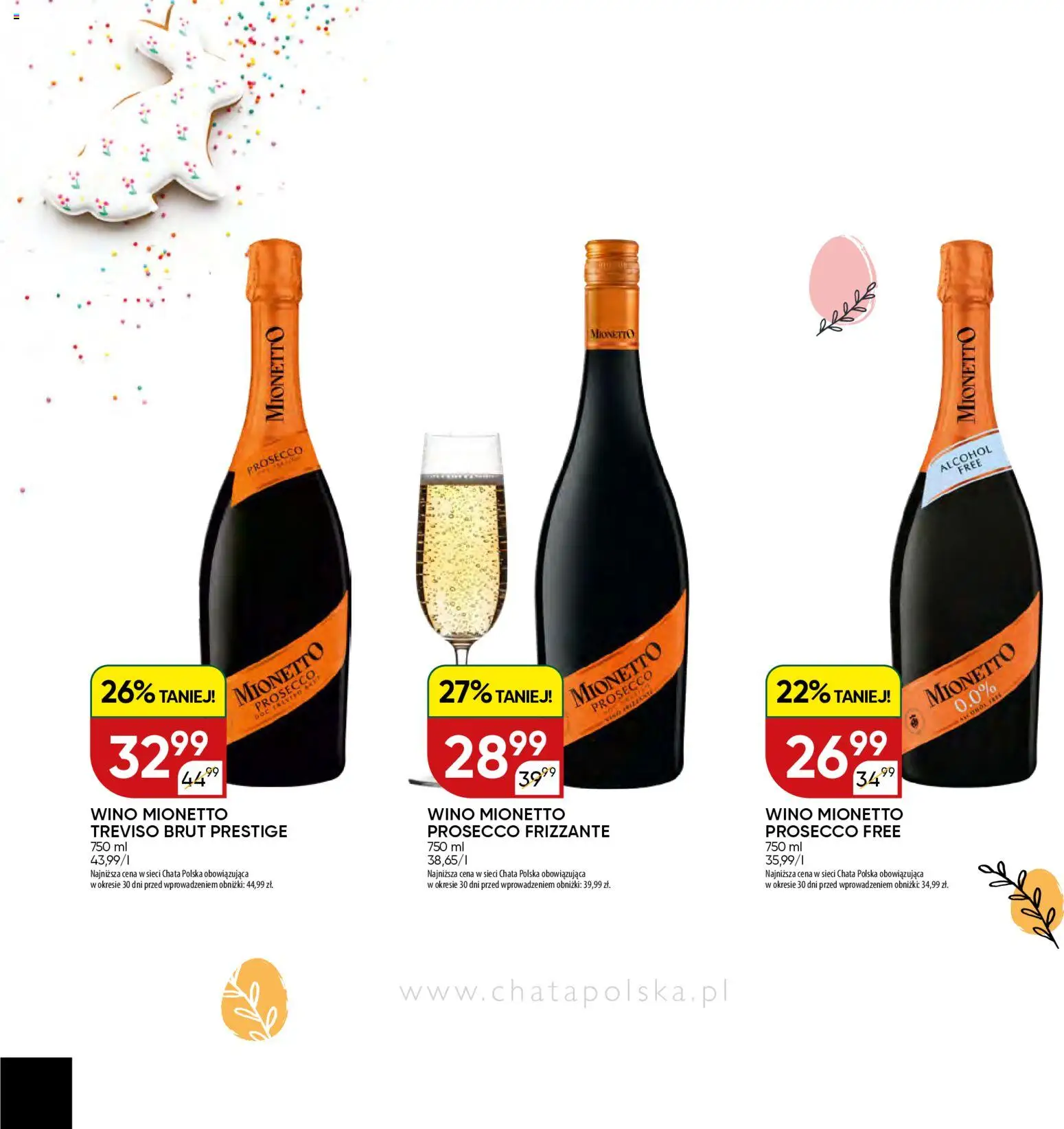 Chata Polska gazetka - Mocna Oferta od 24.03.2026 | Strona: 11 | Produkty: Mionetto prosecco, Wino, Prosecco