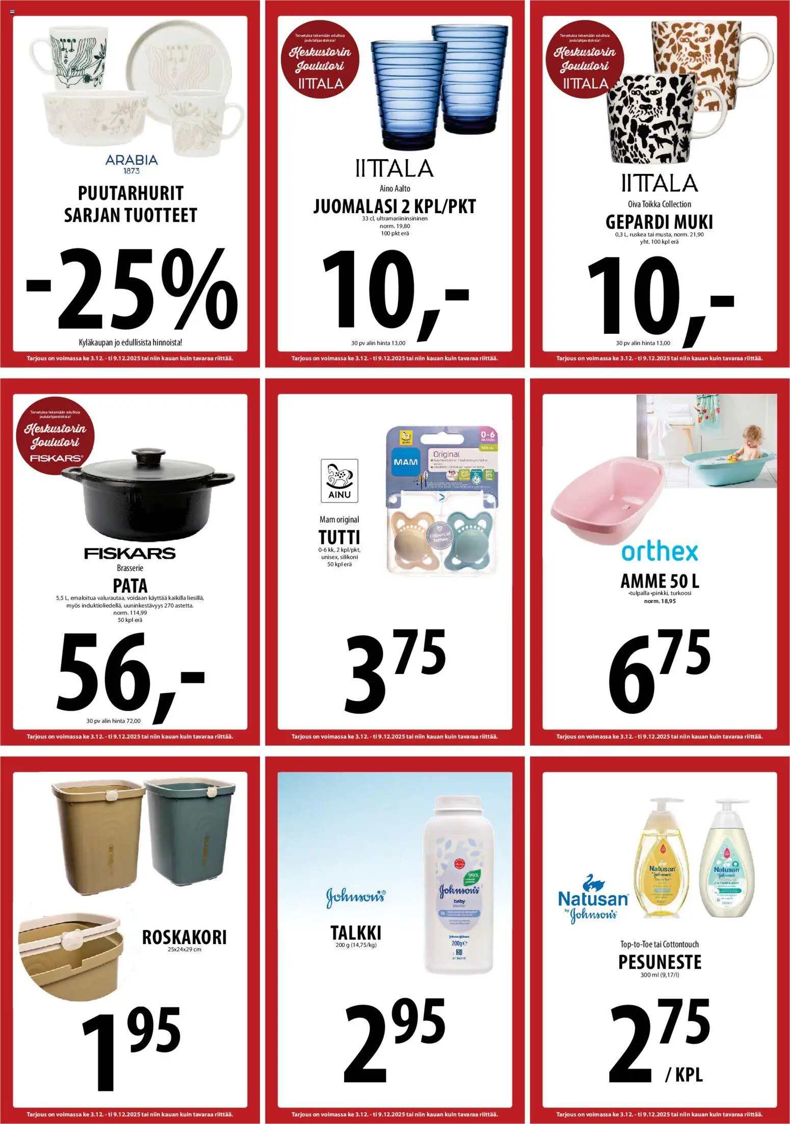 Tuuri tarjoukset – voimassa 03.12.2025 alkaen | Sivu: 24 | Tuotteet: Roskakori, Muki, Amme, Pesuneste