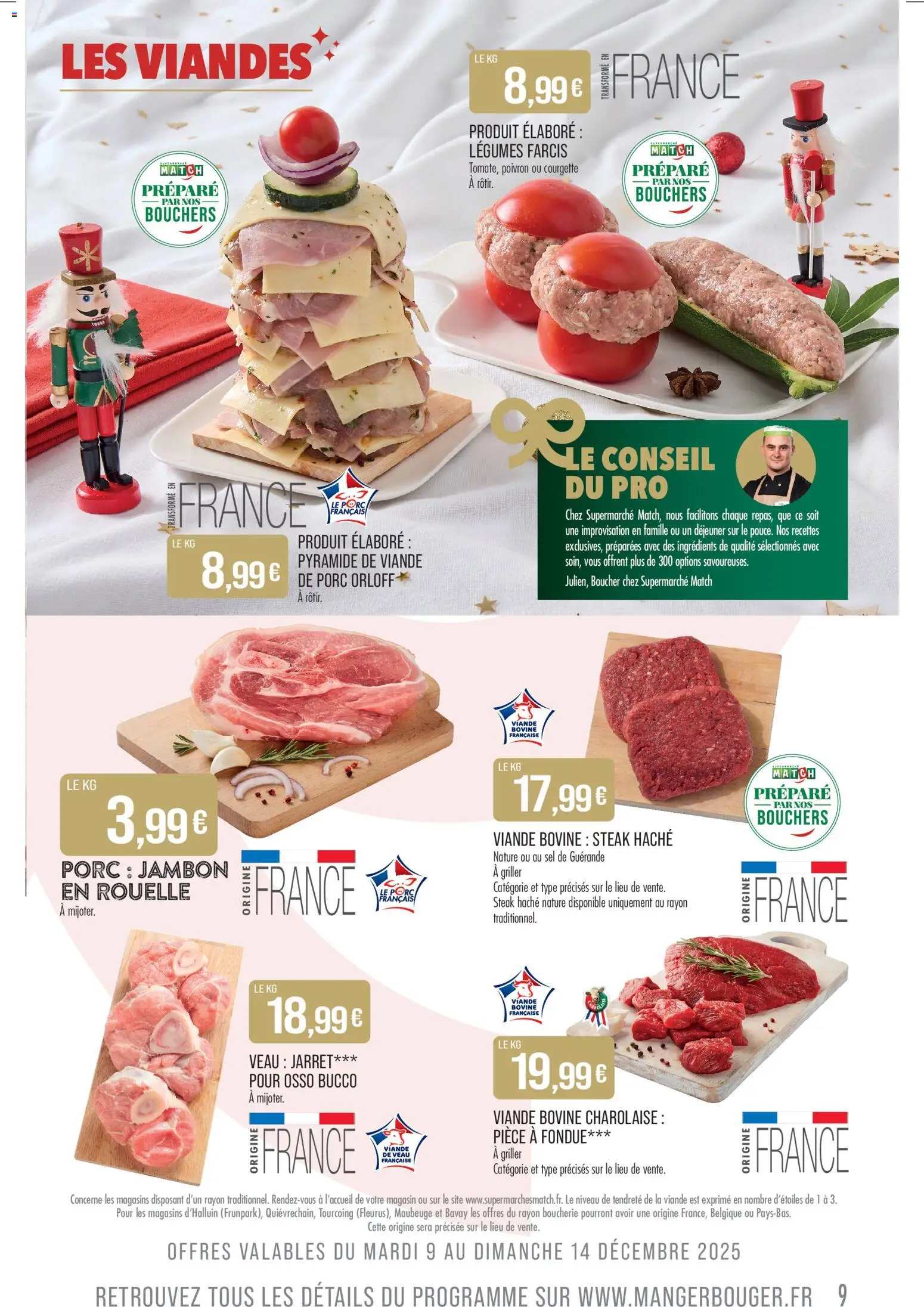 {H1} | Page: 9 | Produits: Jambon, Viande, Porc, Viande bovine