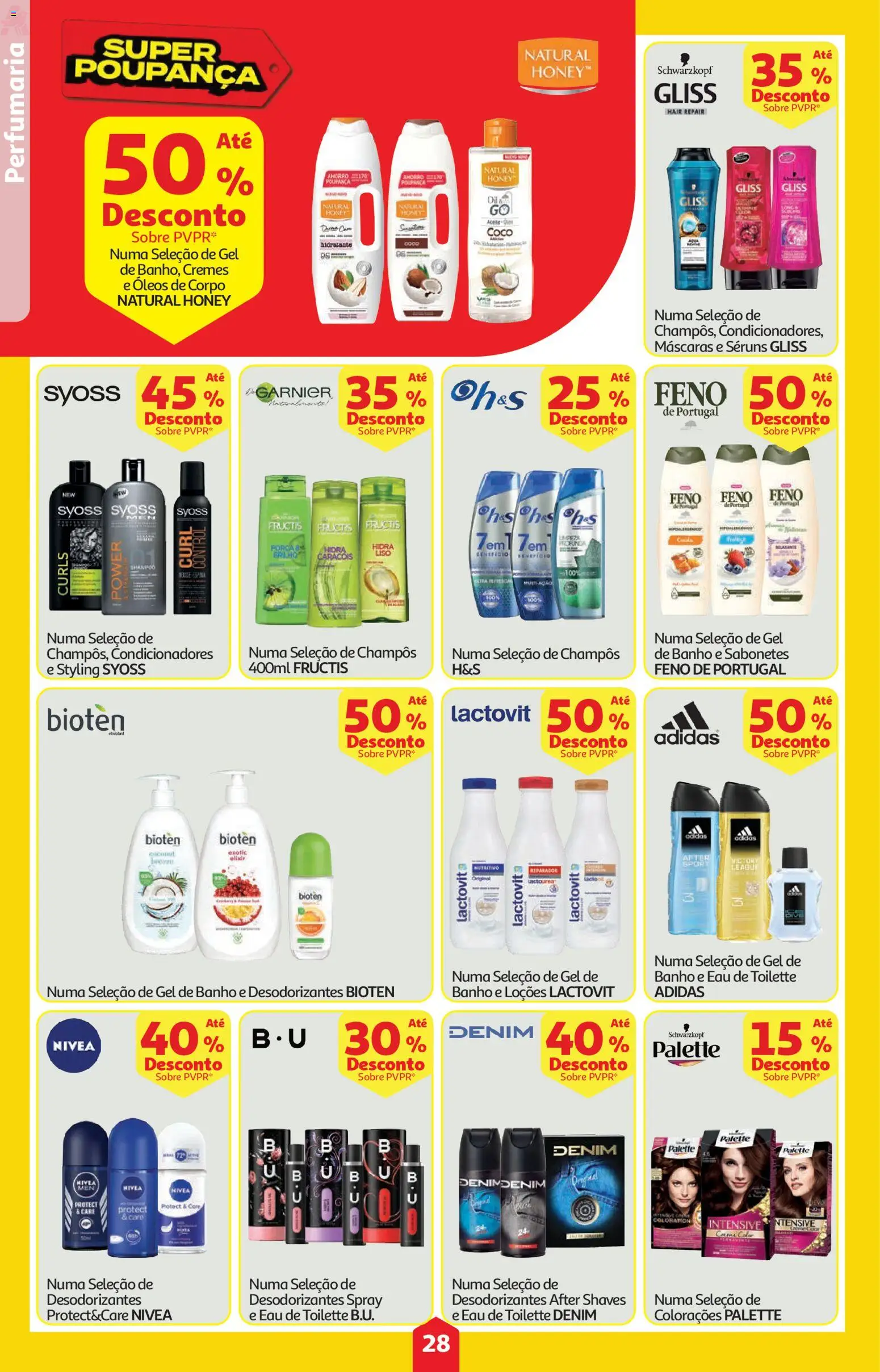 Auchan folheto │ válido de 23.04.2026 | Página: 28 | Produtos: Eau de toilette, Gel de banho, Banho