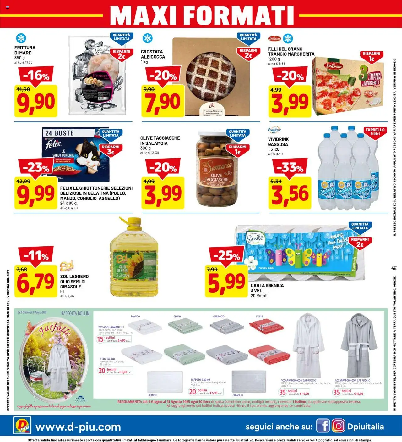 Volantino D Più del 04.08.2025 | Pagina: 20 | Prodotti: Cintura, Cappuccio, Agnello, Bagno