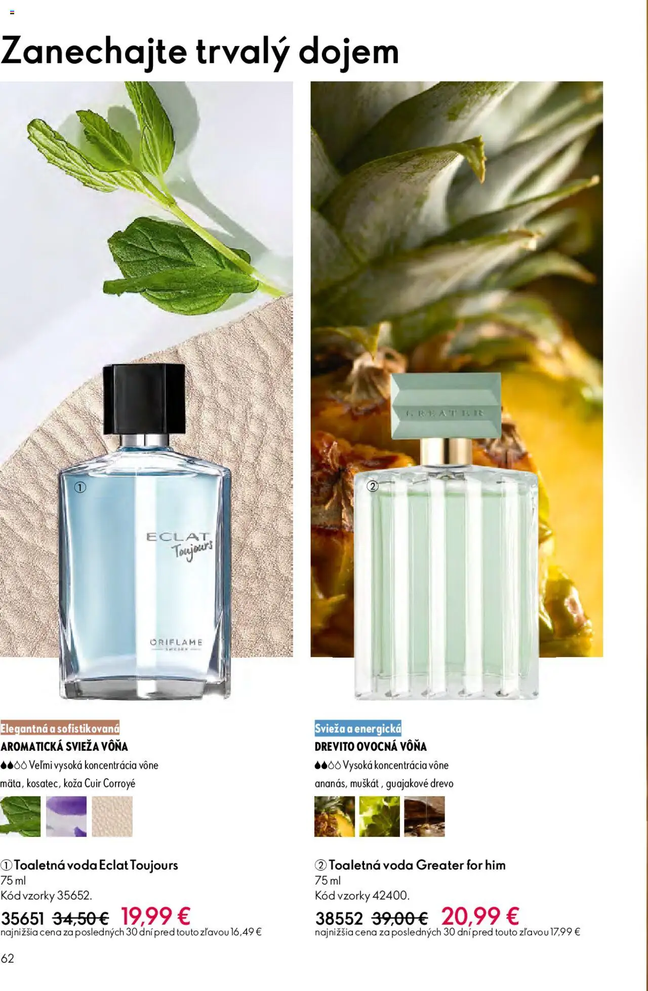 Nové Oriflame akcie – leták je platný od 12.11.2025 | Strana: 62 | Produkty: Toaletná voda, Voda