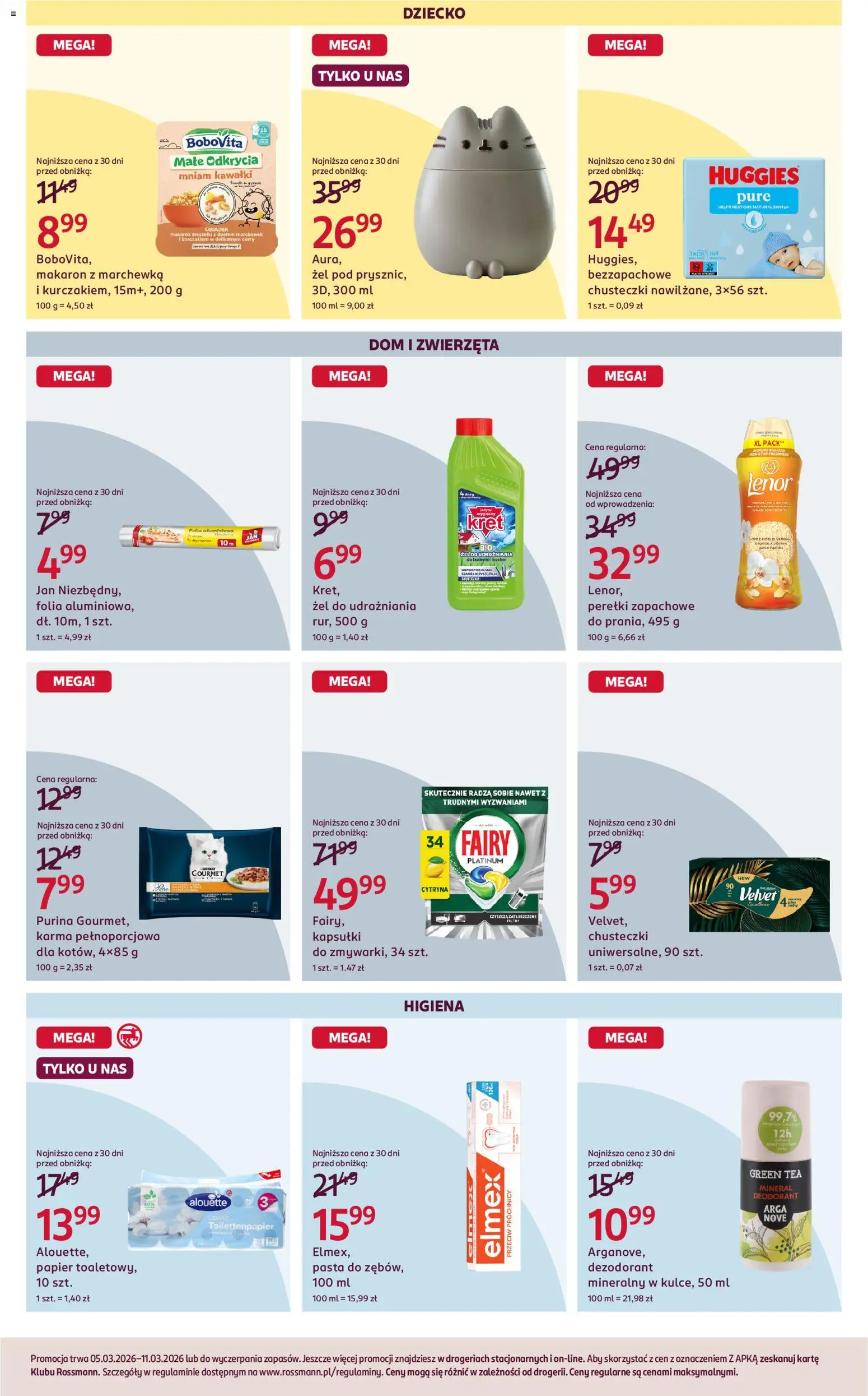 Rossmann gazetka od 05.03.2026 | Strona: 3 | Produkty: Cytryna, Curry, Fairy platinum, Dezodorant