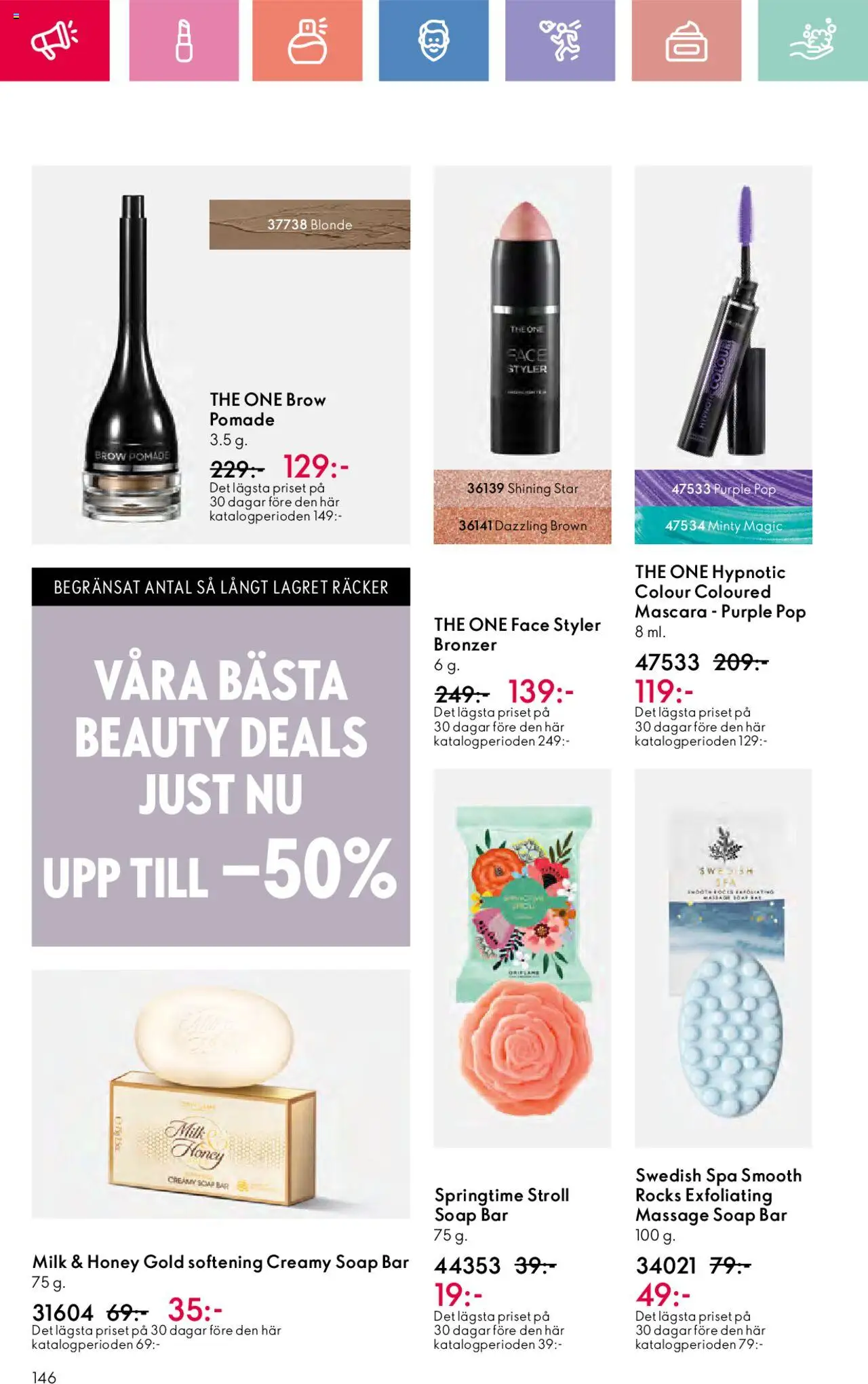 Oriflame reklamblad aktuell från 03.08.2025 | Sida: 146 | Produkter: Bronzer, Mascara