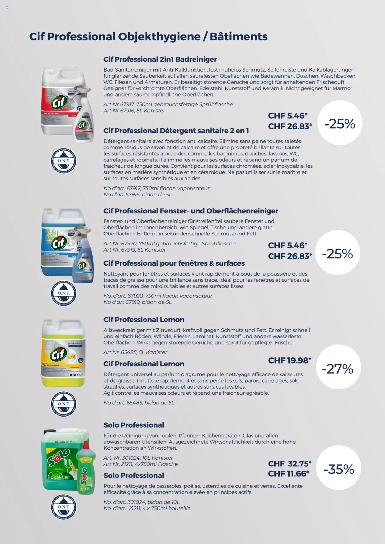 Aligro Aktionen Diversey Schlieren, Gossau SG, Frauenfeld, Rapperswil-Jona, Sargans, Bern, Brüttisellen, Pratteln, Emmen, Spreitenbach ab 13.08.2025 | Seite: 3 | Produkte: Bad, Parfüm