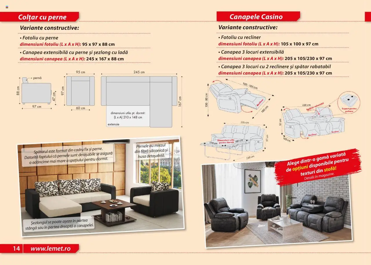 Lem’s catalog - Canapele – valabil de la 17.11.2023 | Pagină: 14 | Produse: Pahare, Pernă, Fotoliu, Canapea