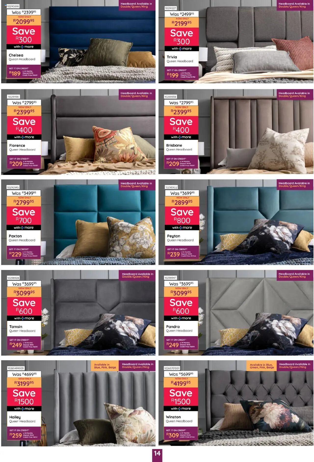 New Bradlows catalogue – valid from 16.10.2025 | Page: 14 | Products: Headboard