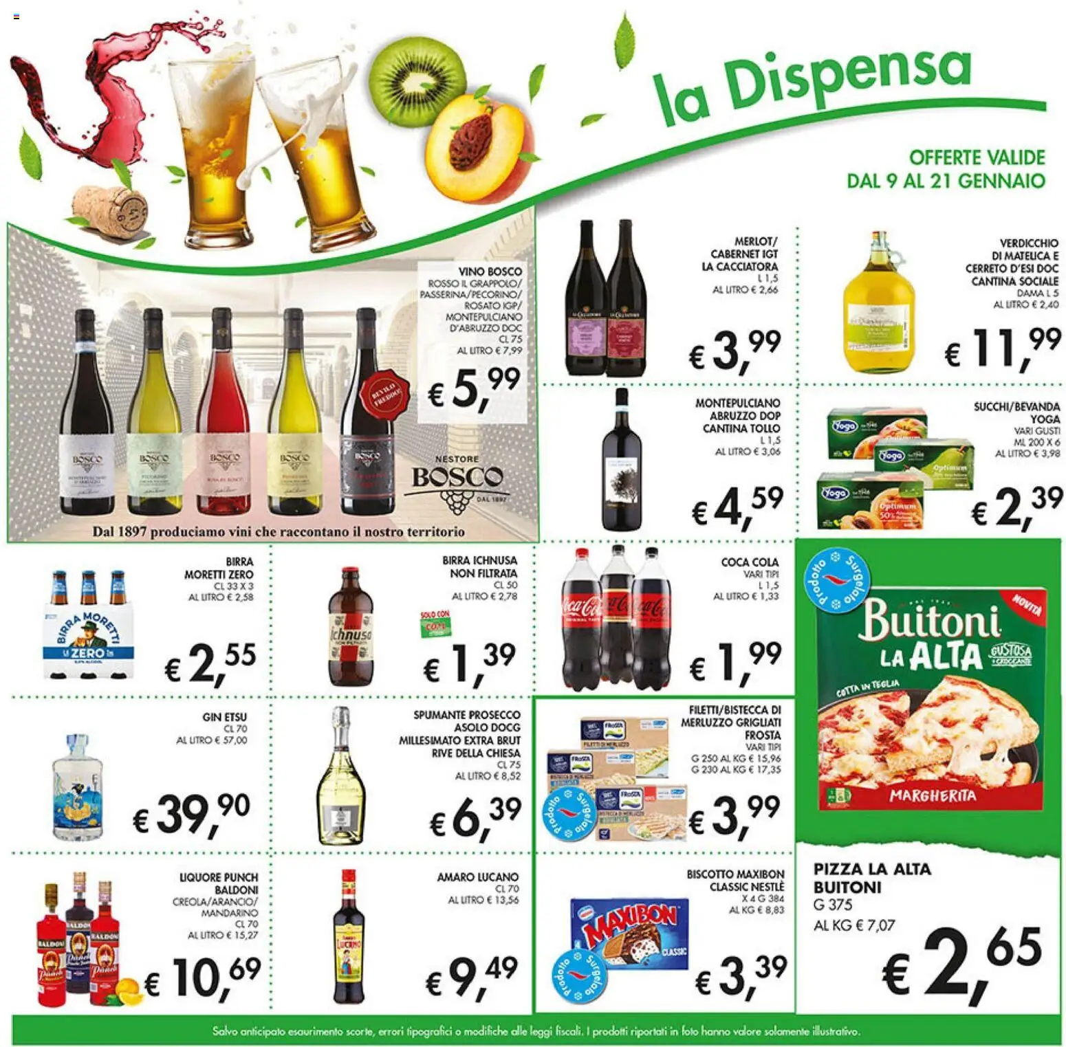 Volantino Coal del 09.01.2026 | Pagina: 17 | Prodotti: Teglia, Pizza, Spumante, Coca Cola