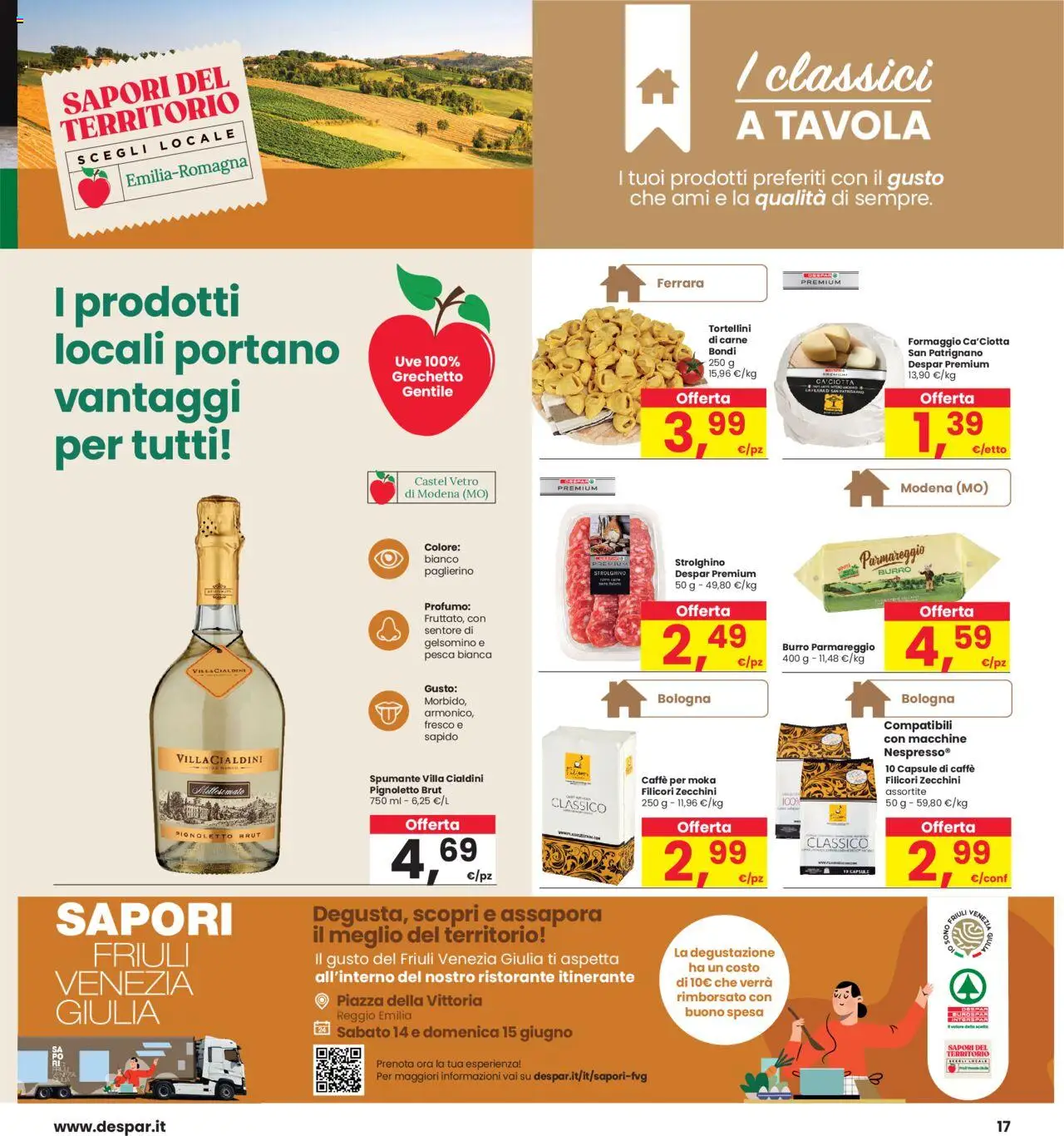 Volantino Interspar del 05.06.2025 | Pagina: 17 | Prodotti: Formaggio, Burro, Spumante, Profumo
