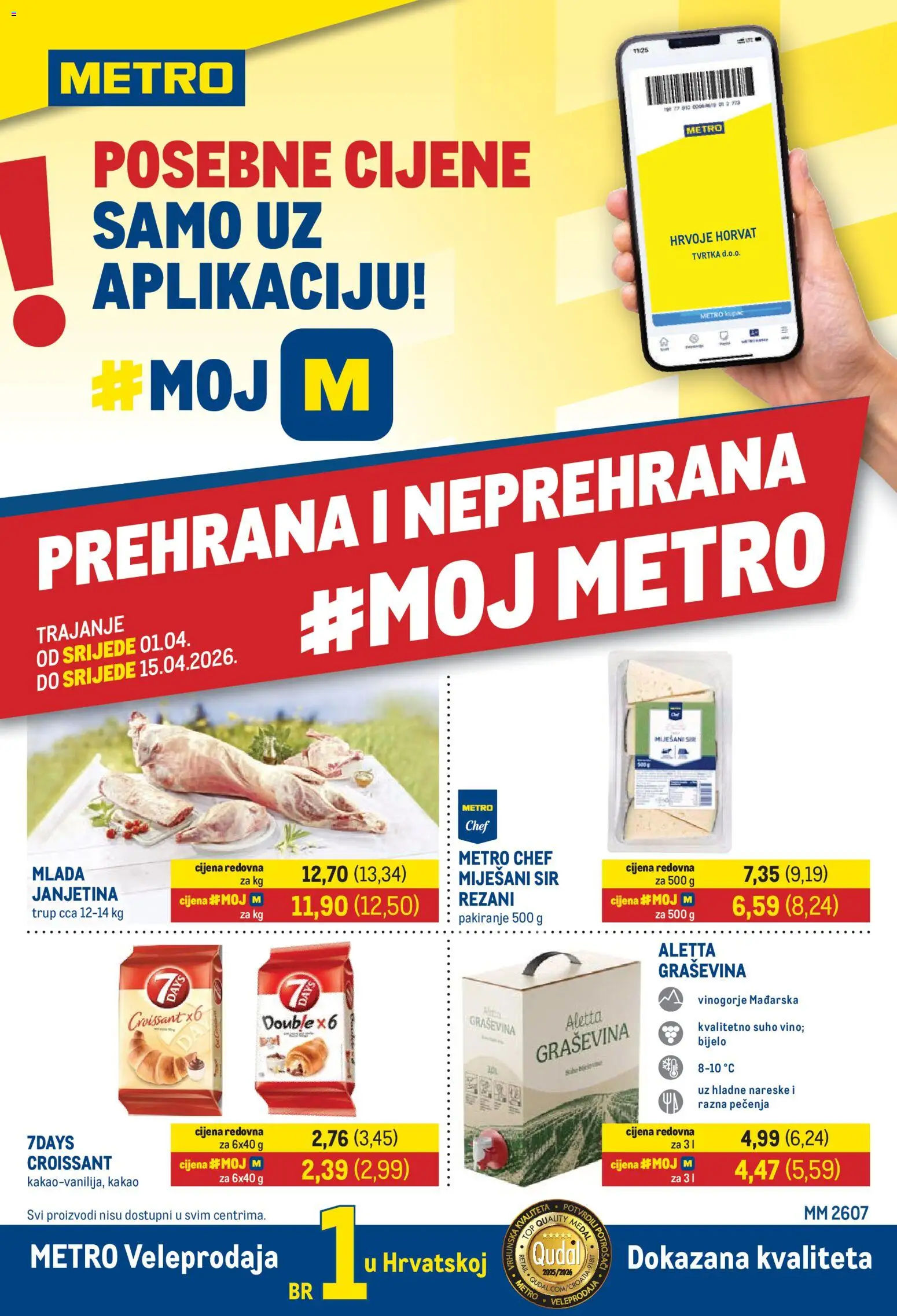 Metro katalog | vrijedi od 01.04.2026 | Stranica: 1 | Proizvodi: Janjetina, Med, Sir, Kakao