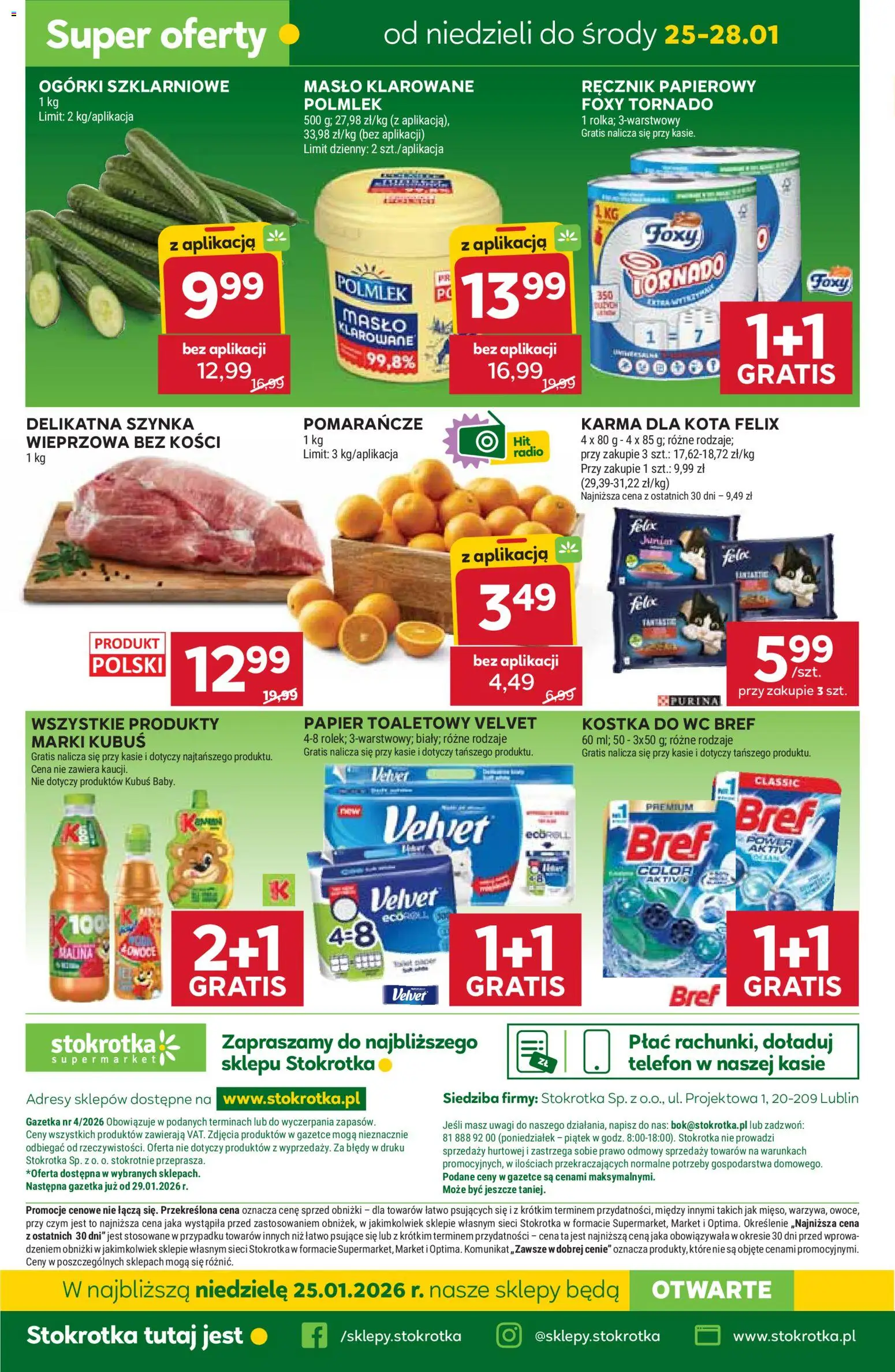 Stokrotka Gazetka od 22.01.2026 | Strona: 36 | Produkty: Radio, Papier toaletowy, Stokrotka, Szynka