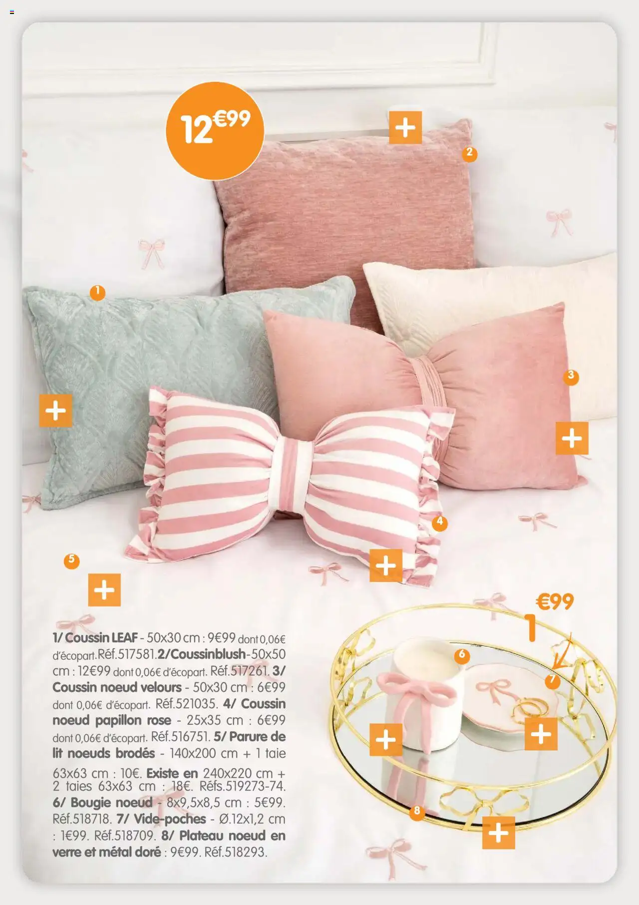 {H1} | Page: 23 | Produits: Plateau, Parure de lit, Lit, Noeud papillon