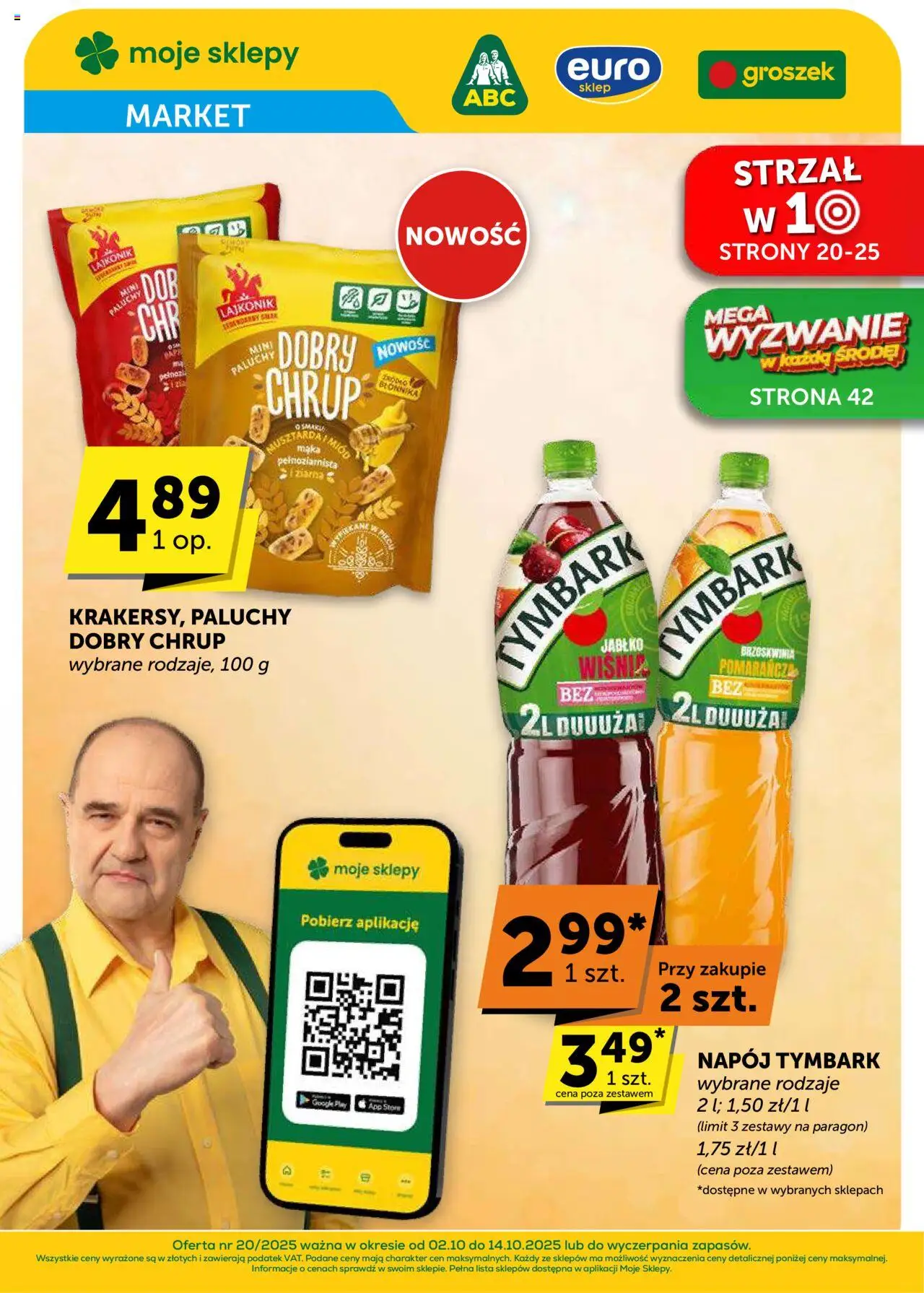 Euro Sklep Gazetka - Market od 02.10.2025 | Strona: 1 | Produkty: Brzoskwinia, Groszek, Mąka pełnoziarnista