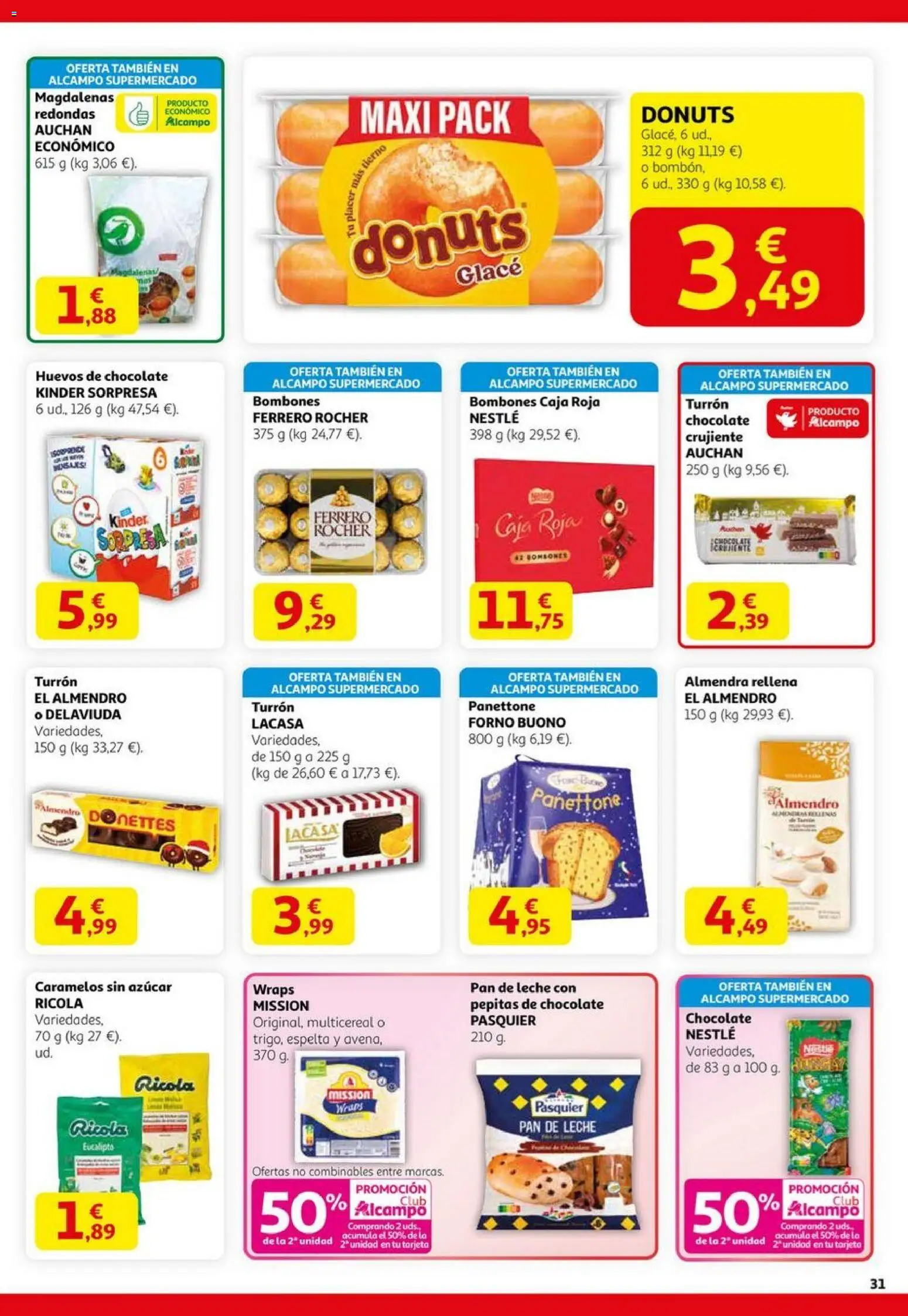Alcampo - Black Friday │ válido desde el 06.11.2025 | Página: 31 | Productos: Huevos, Pan, Pan de leche, Magdalenas