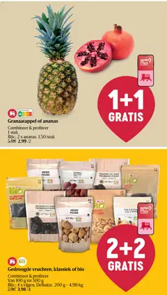 Granaatappel of ananas, Combineer & profiteer, 1 stuk - Voorbeeld van een folder van Delhaize, geldig van 11.12.2025 | Pagina: 4 | Producten: Ananas, Chips, Granaatappel, Dadels