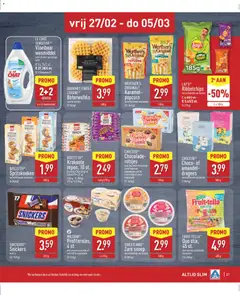 Aldi folder week 9 - Voorbeeld van een folder van Aldi, geldig van 23.02.2026 | Pagina: 21 | Producten: Snoep, Fehér kolbász, Wasmiddel, Chocolade