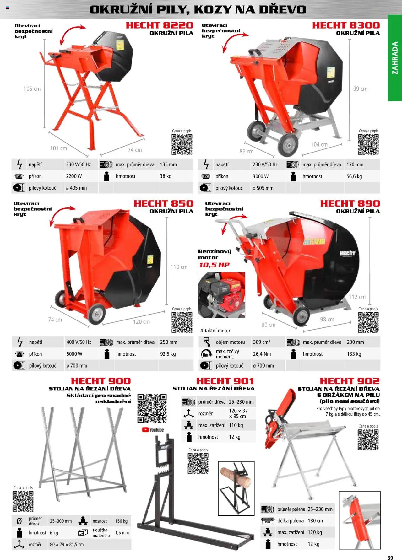 Hecht katalog - Podzim - zima 2025 od 01.09.2025 | Strana: 39 | Produkty: Okružní pila, Zahrada, Hecht, Pila
