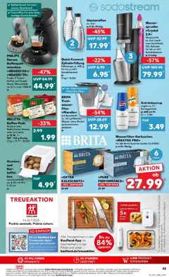 BRITA Tisch-wasser-filter »Marella«, aus Kunststoff, ca. 1,4 l gefiltertes Wasser, ohne Deckel spülmaschinengeeignet – gültig ab 14.09.2025 | Seite: 43 | Produkte: Philips, Melitta, Tisch, Sodastream