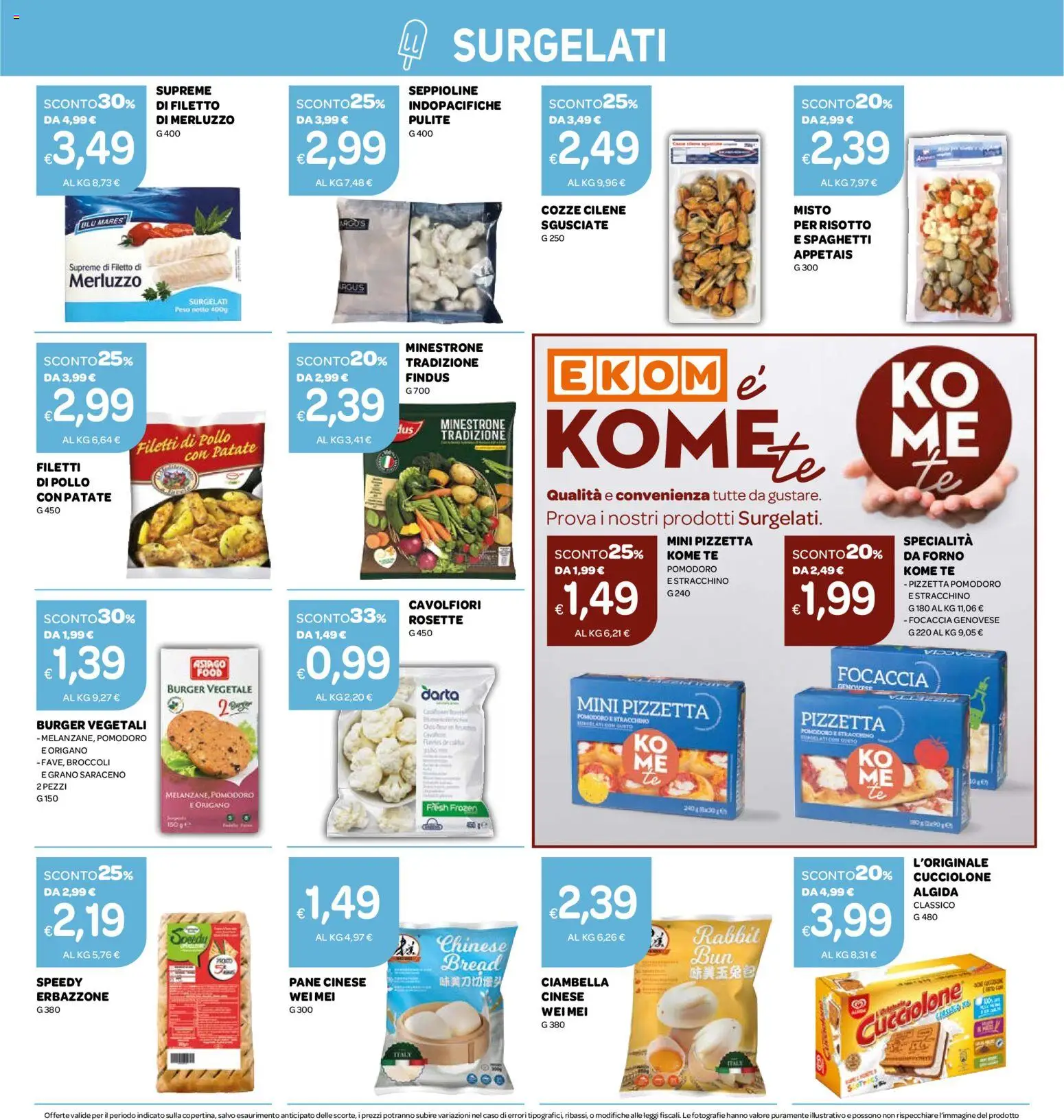 Volantino Ekom del 10.03.2026 | Pagina: 10 | Prodotti: Tè, Cozze, Focaccia, Pomodoro