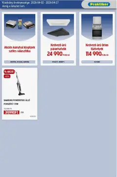 Praktiker akciós újság - amely érvényes a következő dátumtól: 02.04.2026 | Oldal: 31 | Termékek: Álló porszívó, Porszívó, Samsung