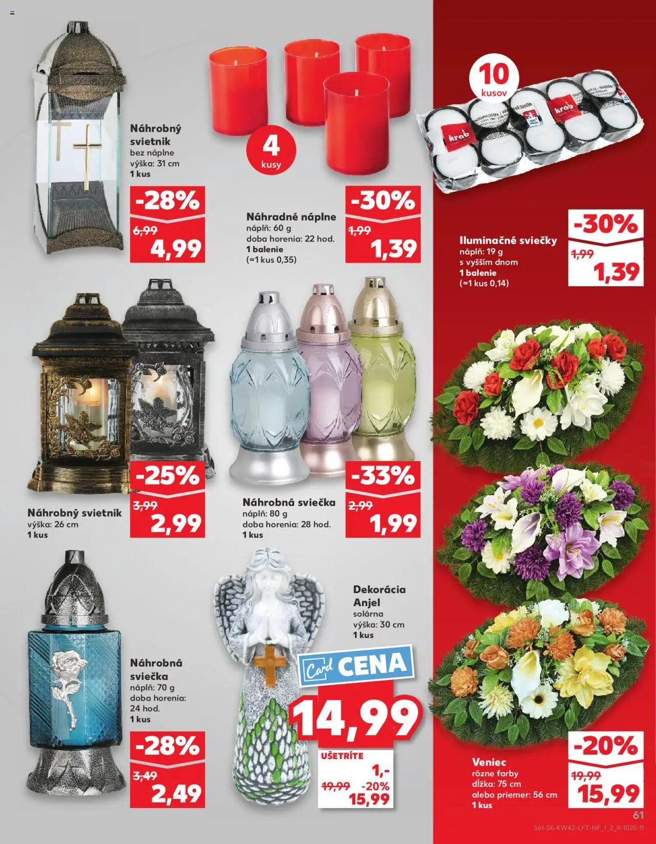 Nové Kaufland akcie – leták je platný od 16.10.2025 | Strana: 61 | Produkty: Sviečky, Svietnik