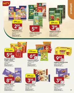 Pogląd oferty "Chata Polska Gazetka" - ważna od 26.02.2026 | Strona: 17 | Produkty: Chrupki, Popcorn, Herbata, Ciastka