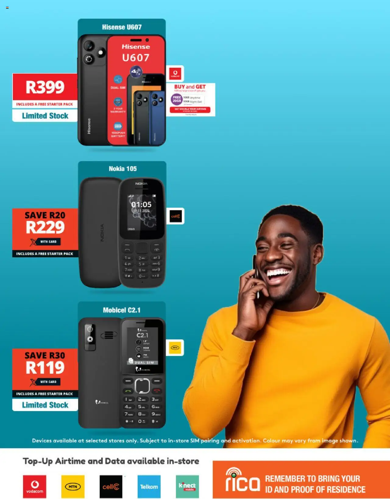 New Checkers catalogue – valid from 20.10.2025 | Page: 4 | Products: Data, Sim, Battery, Stock
