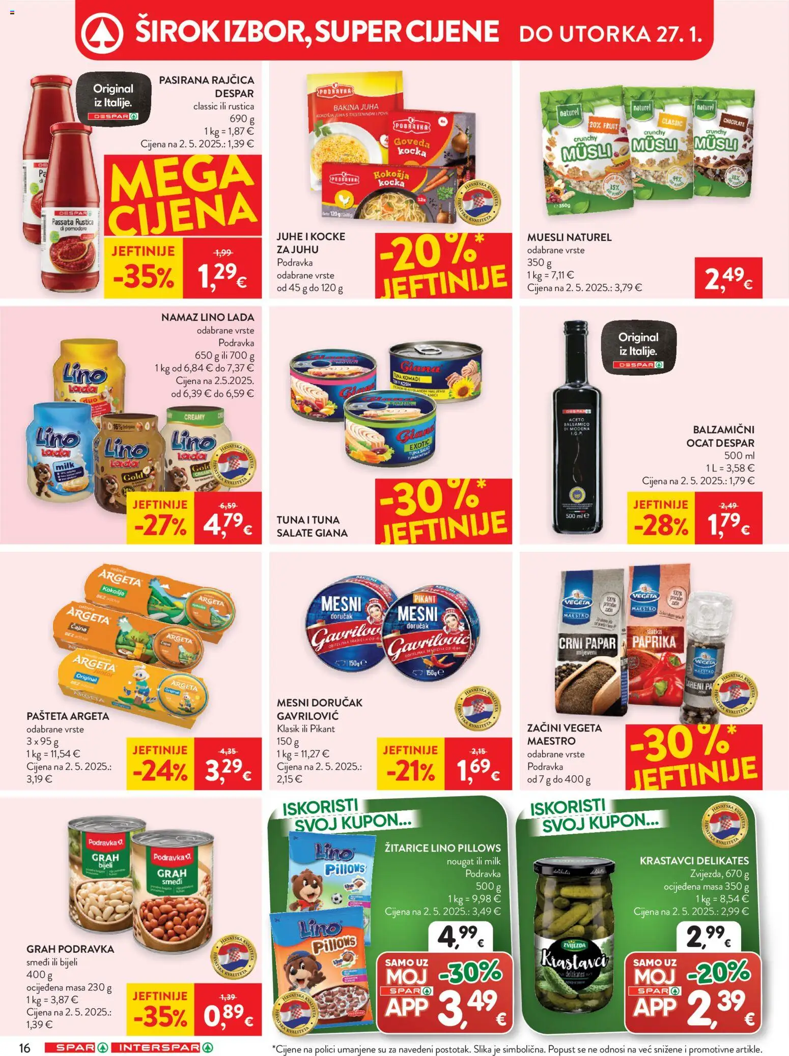 Spar katalog | vrijedi od 21.01.2026 | Stranica: 19 | Proizvodi: Musli, Mesni doručak, Začini, Vegeta