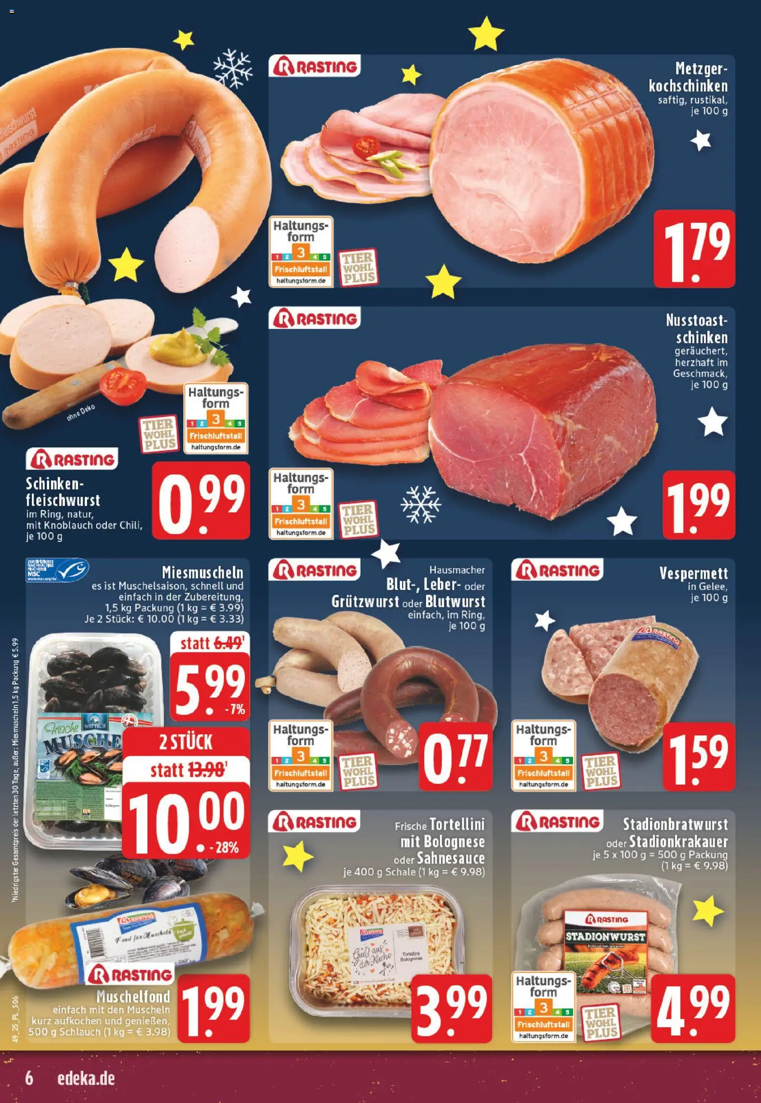 Edeka Prospekt 	 – gültig ab 01.12.2025 | Seite: 6 | Produkte: Knoblauch, Schinken