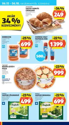 Aldi akciós ujság - amely érvényes a következő dátumtól: 12.06.2025 | Oldal: 32 | Termékek: Zöldborsó, Mozzarella, Croissant, Brokkoli
