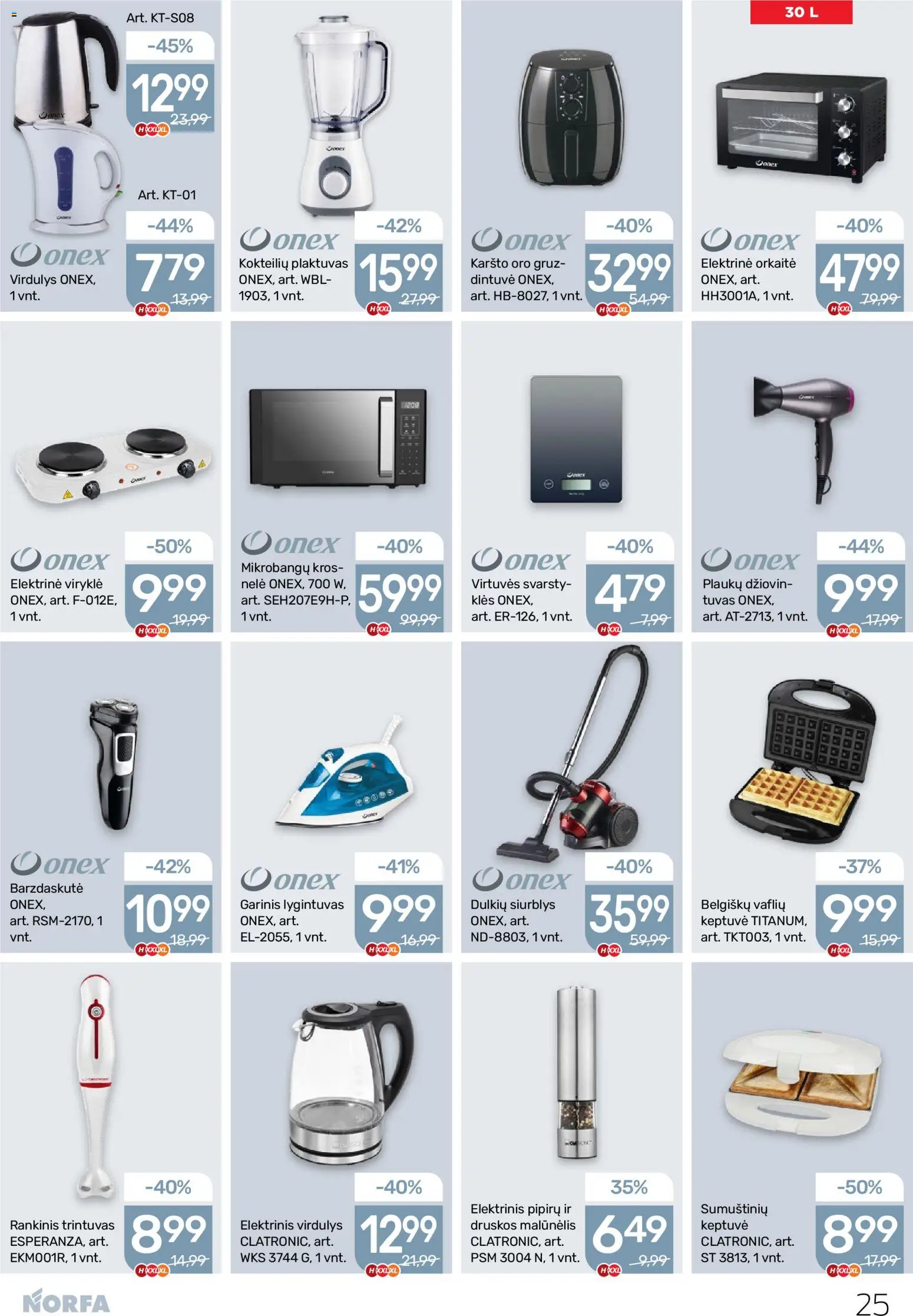 NORFA akcijos nuo 19.03.2026 | Puslapis: 25 | Prekių: Plaktuvas, Keptuvė, Orkaitė, Virdulys