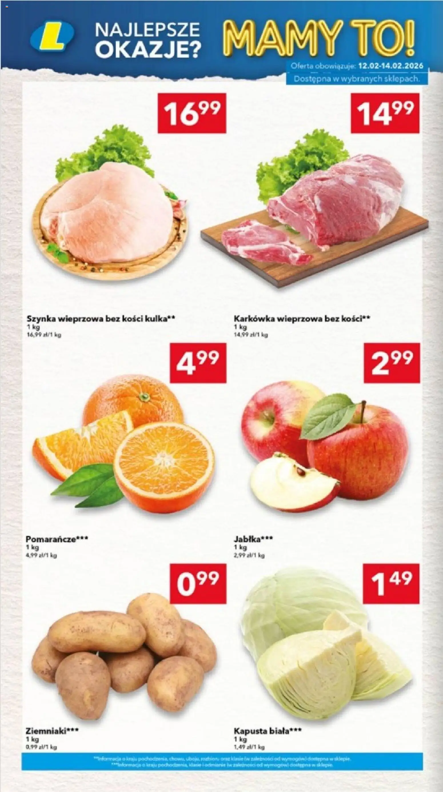 Lewiatan gazetka - Ostrów Wielkopolski od 12.02.2026 | Strona: 2 | Produkty: Kapusta, Jabłka, Pomarańcze, Ziemniaki