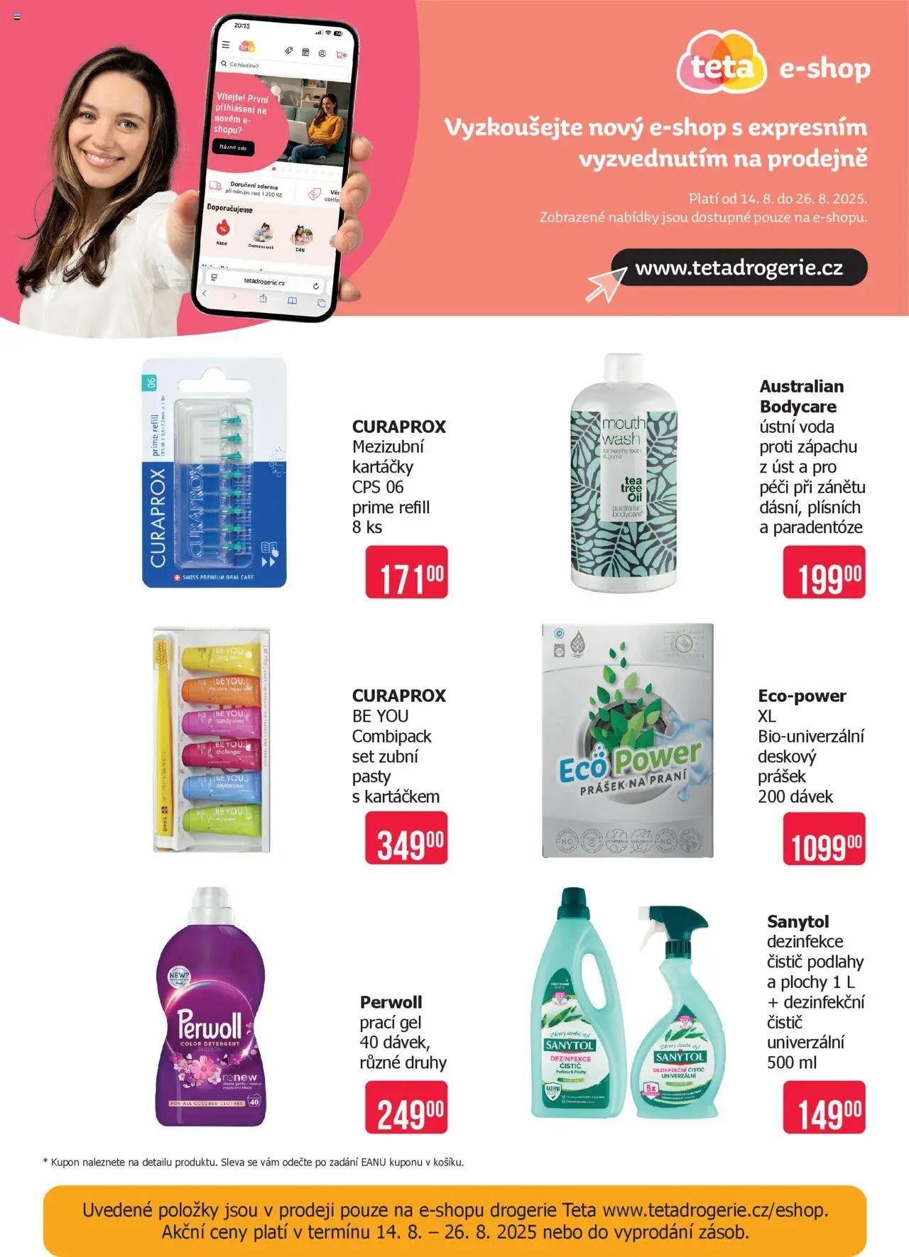TETA Drogerie leták od 14.08.2025 | Strana: 17 | Produkty: Mezizubní kartáčky, Perwoll, Curaprox, Drogerie
