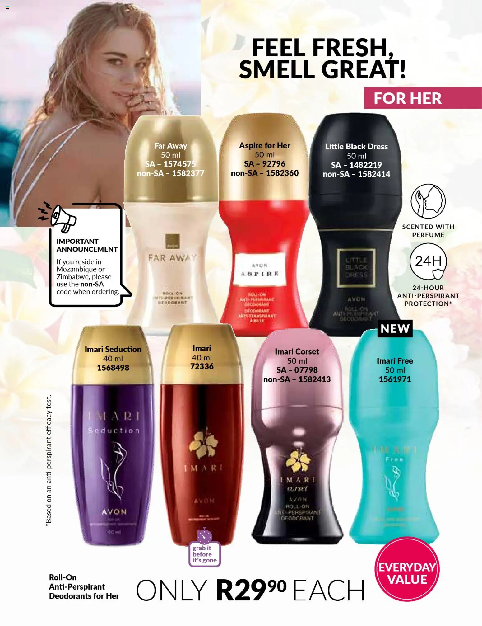 New Avon catalogue – valid from 01.11.2025 | Page: 57 | Products: Dress, Perfume, Deodorant, Antiperspirant